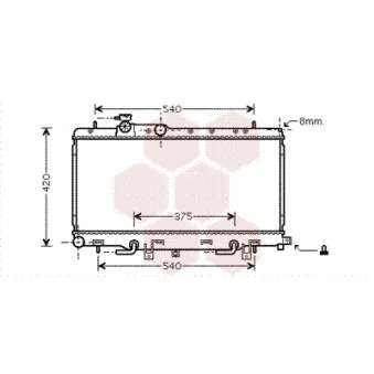 Radiateur, refroidissement du moteur VAN WEZEL 51002058