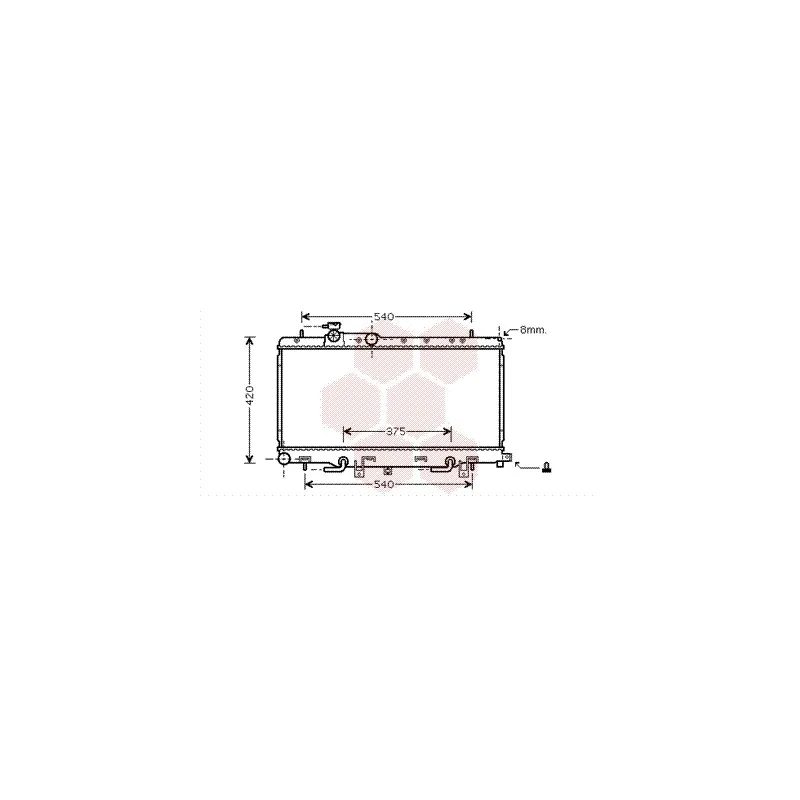 Radiateur, refroidissement du moteur VAN WEZEL 51002058