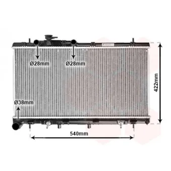 Radiateur, refroidissement du moteur VAN WEZEL 51002059