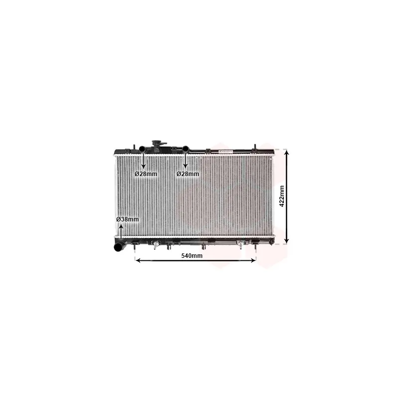 Radiateur, refroidissement du moteur VAN WEZEL 51002059