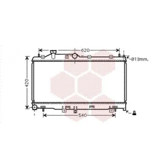 Radiateur, refroidissement du moteur VAN WEZEL 51002067