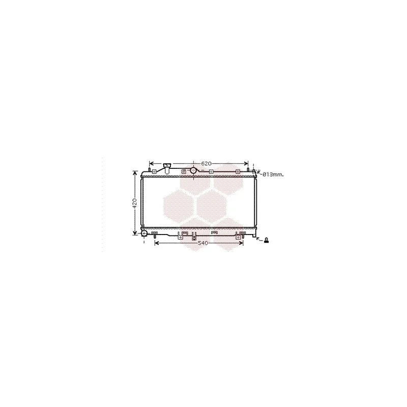 Radiateur, refroidissement du moteur VAN WEZEL 51002067