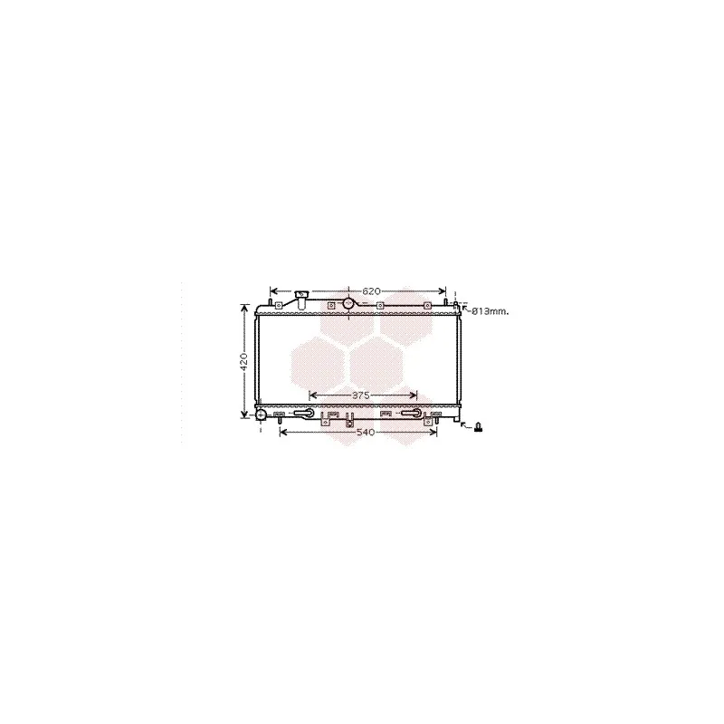 Radiateur, refroidissement du moteur VAN WEZEL 51002068