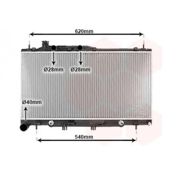 Radiateur, refroidissement du moteur VAN WEZEL 51002069