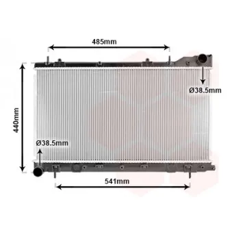 Radiateur, refroidissement du moteur VAN WEZEL 51002071