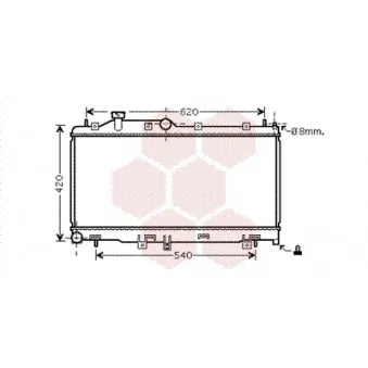 Radiateur, refroidissement du moteur VAN WEZEL 51002072