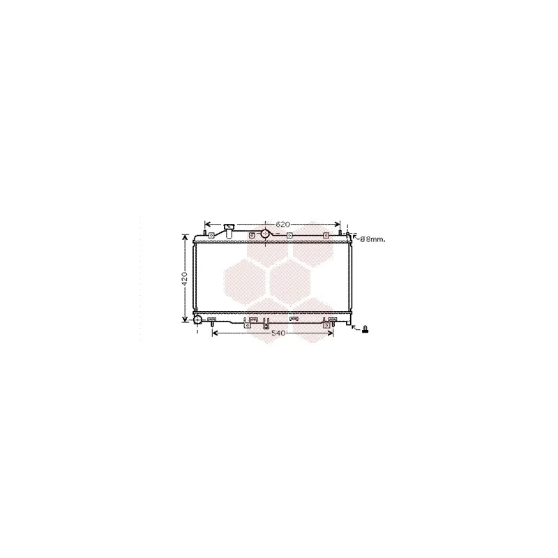 Radiateur, refroidissement du moteur VAN WEZEL 51002072
