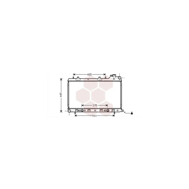 Radiateur, refroidissement du moteur VAN WEZEL 51002075