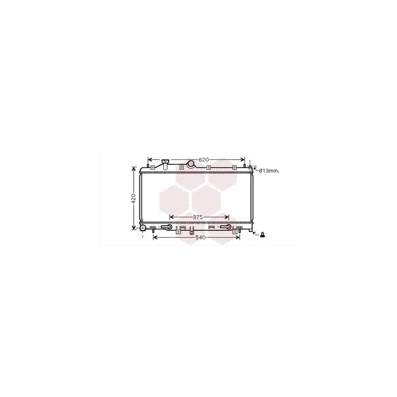 Radiateur, refroidissement du moteur VAN WEZEL 51002076