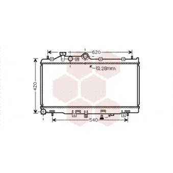 Radiateur, refroidissement du moteur VAN WEZEL