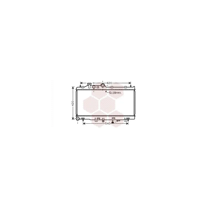 Radiateur, refroidissement du moteur VAN WEZEL 51002079