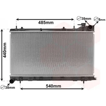 Radiateur, refroidissement du moteur VAN WEZEL 51002103