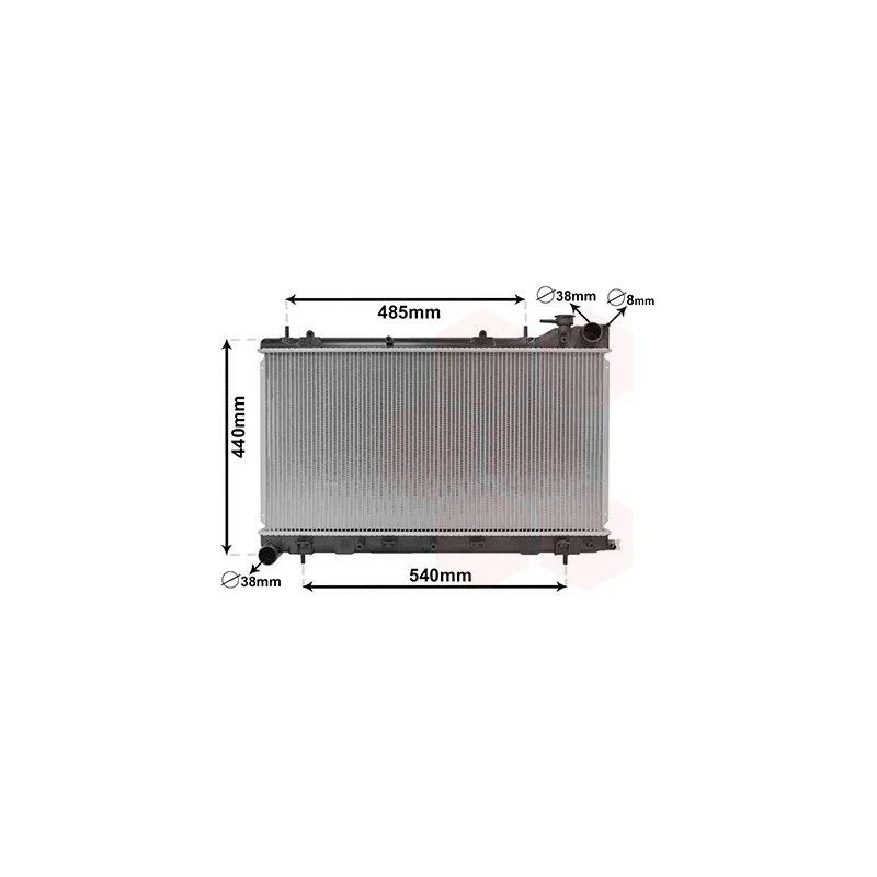 Radiateur, refroidissement du moteur VAN WEZEL 51002103