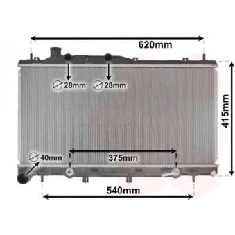 Radiateur, refroidissement du moteur VAN WEZEL 51002106