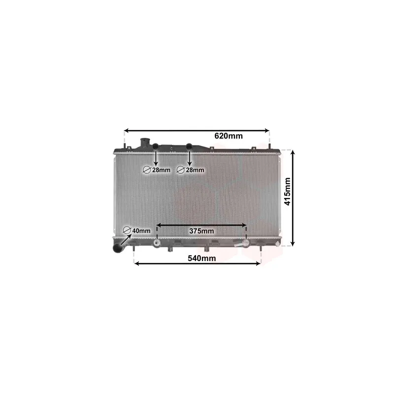 Radiateur, refroidissement du moteur VAN WEZEL 51002106