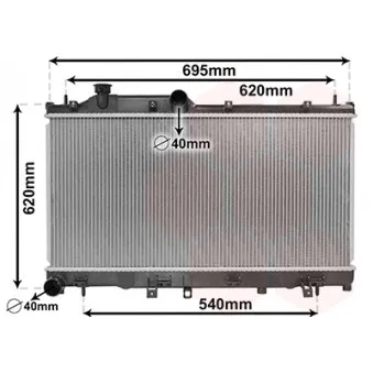 Radiateur, refroidissement du moteur VAN WEZEL 51002110