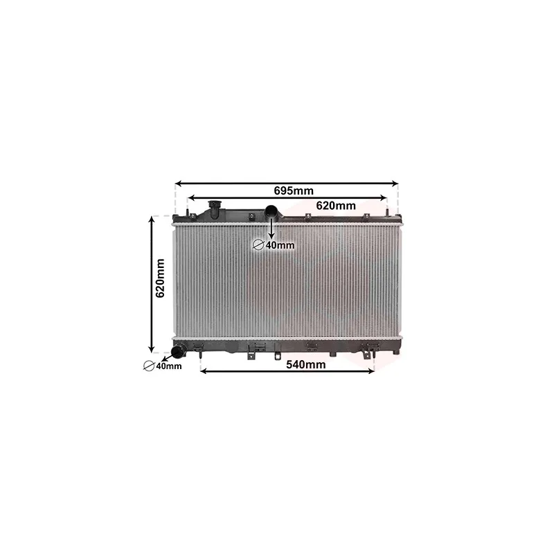 Radiateur, refroidissement du moteur VAN WEZEL 51002110