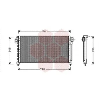 Condenseur, climatisation VAN WEZEL 51005028