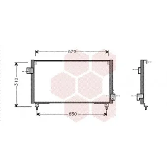 Condenseur, climatisation VAN WEZEL 51005031