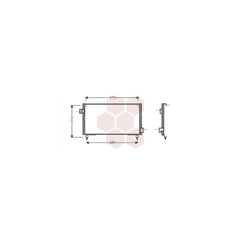 Condenseur, climatisation VAN WEZEL 51005031