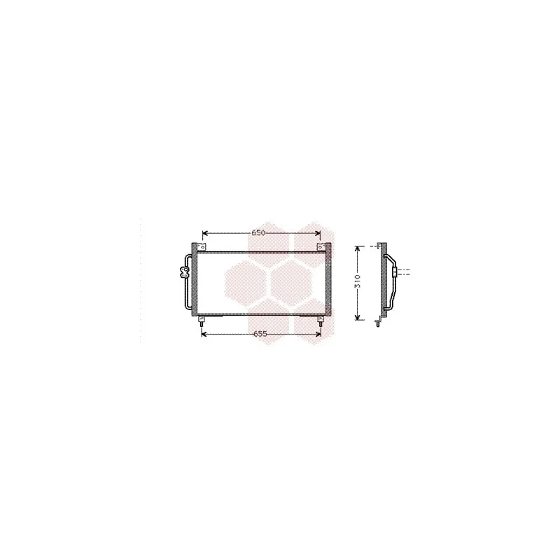 Condenseur, climatisation VAN WEZEL 51005038