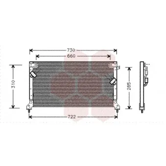 Condenseur, climatisation VAN WEZEL 51005040