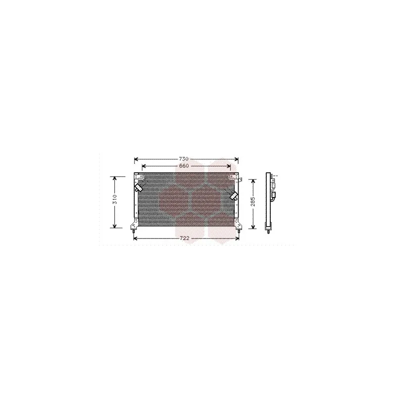 Condenseur, climatisation VAN WEZEL 51005040