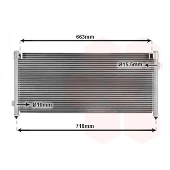 Condenseur, climatisation VAN WEZEL 51005044