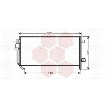 Condenseur, climatisation VAN WEZEL 51005060