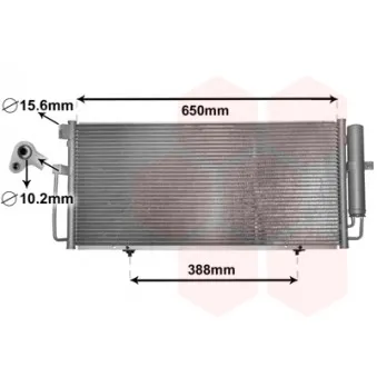 Condenseur, climatisation VAN WEZEL 51005078