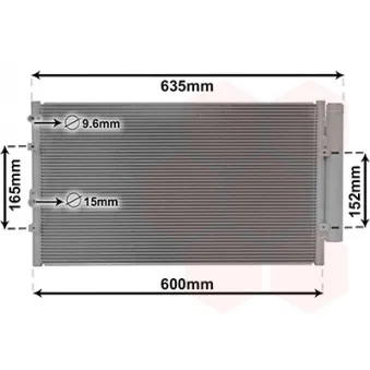 Condenseur, climatisation VAN WEZEL 51005102