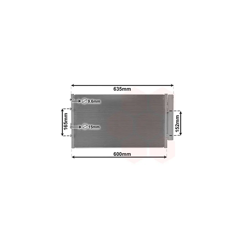 Condenseur, climatisation VAN WEZEL 51005102