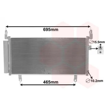Condenseur, climatisation VAN WEZEL 51005104
