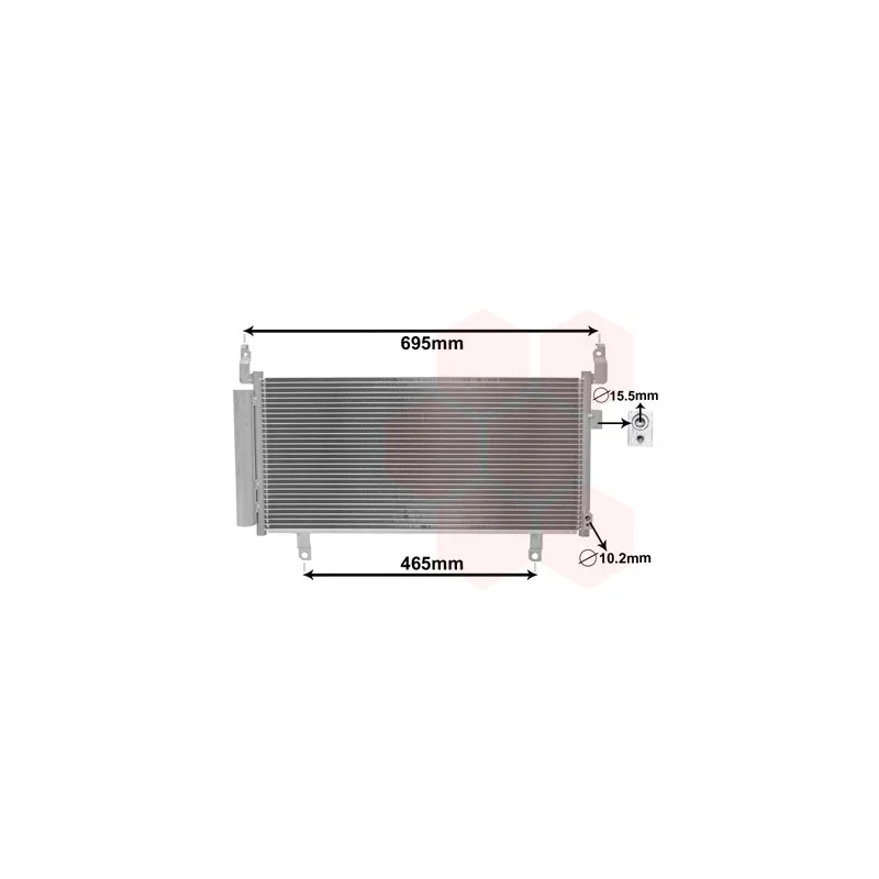 Condenseur, climatisation VAN WEZEL 51005104