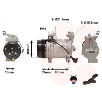 Compresseur, climatisation VAN WEZEL 5100K085