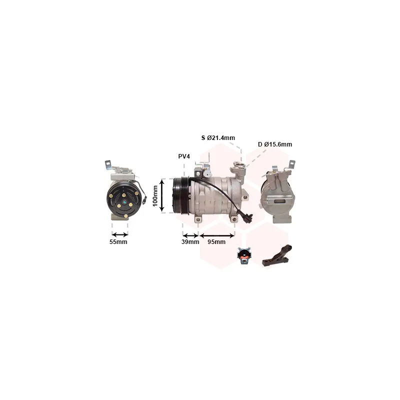 Compresseur, climatisation VAN WEZEL 5100K085