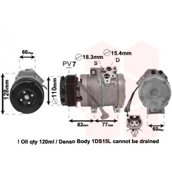 Compresseur, climatisation VAN WEZEL 5100K101