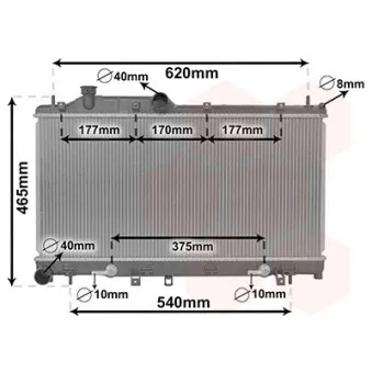 Radiateur, refroidissement du moteur VAN WEZEL 51012700