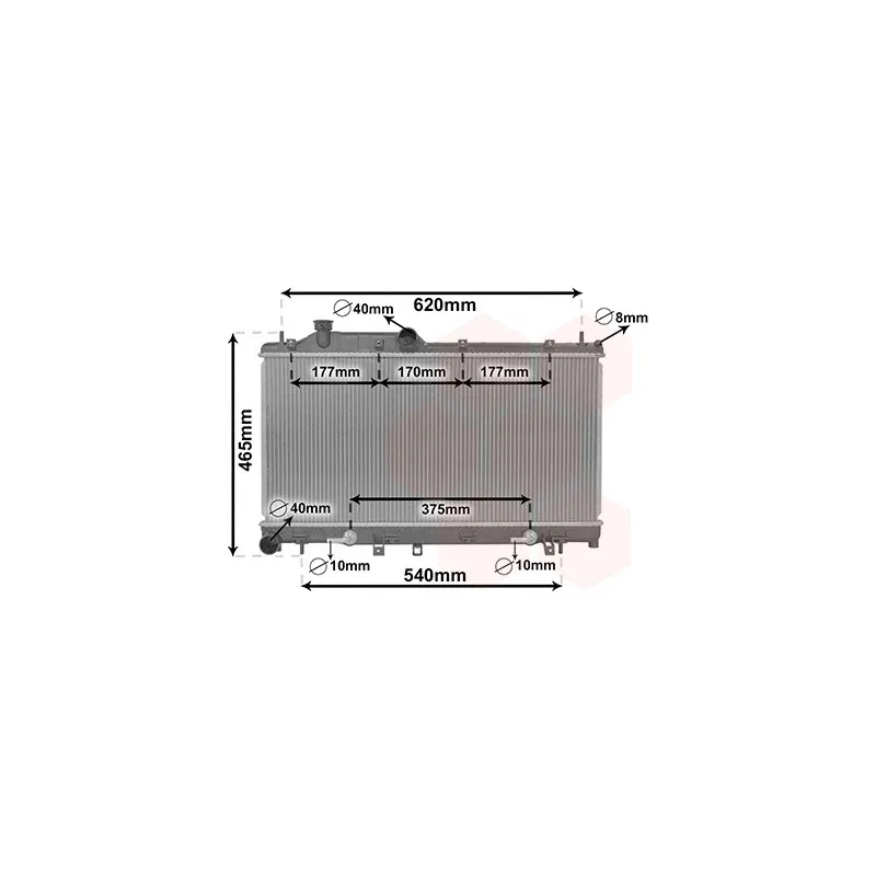 Radiateur, refroidissement du moteur VAN WEZEL 51012700