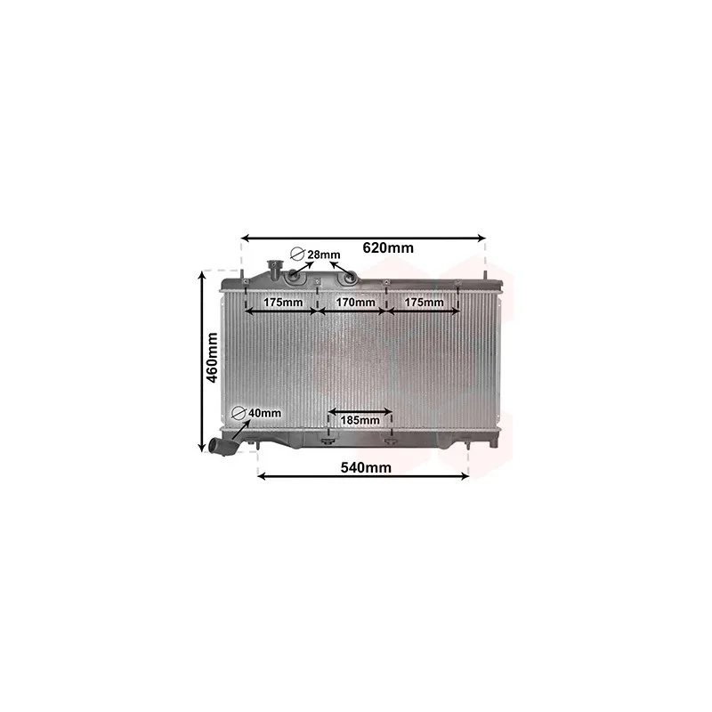 Radiateur, refroidissement du moteur VAN WEZEL 51012701