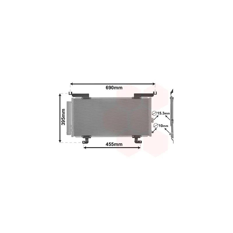 Condenseur, climatisation VAN WEZEL 51015701