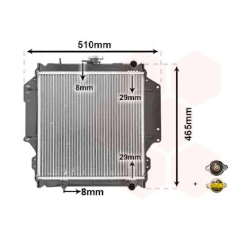 Radiateur, refroidissement du moteur VAN WEZEL 52002012