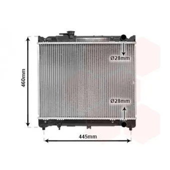 Radiateur, refroidissement du moteur VAN WEZEL 52002015