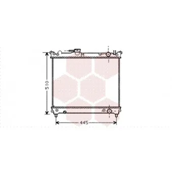 Radiateur, refroidissement du moteur VAN WEZEL 52002024