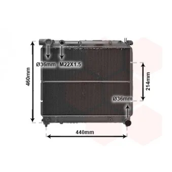 Radiateur, refroidissement du moteur VAN WEZEL 52002025