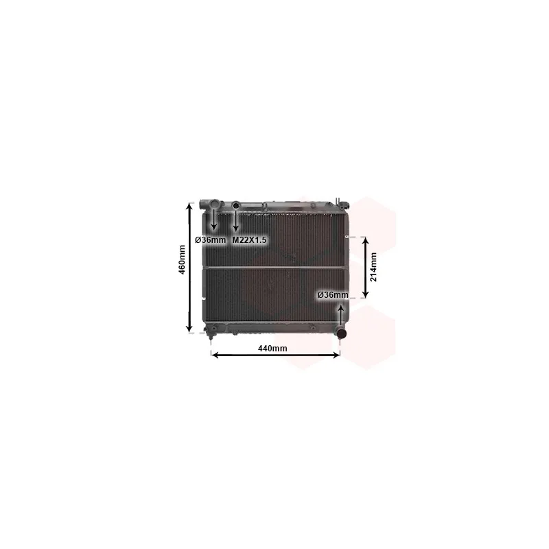 Radiateur, refroidissement du moteur VAN WEZEL 52002025