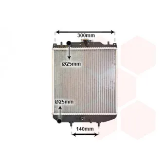 Radiateur, refroidissement du moteur VAN WEZEL 52002028