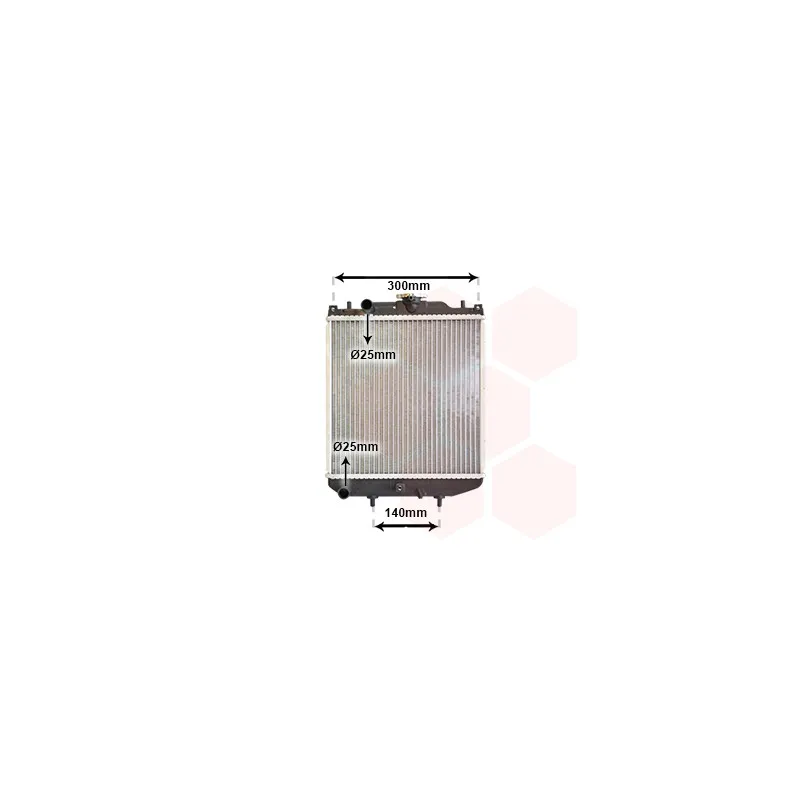 Radiateur, refroidissement du moteur VAN WEZEL 52002028