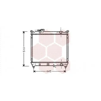 Radiateur, refroidissement du moteur VAN WEZEL 52002033