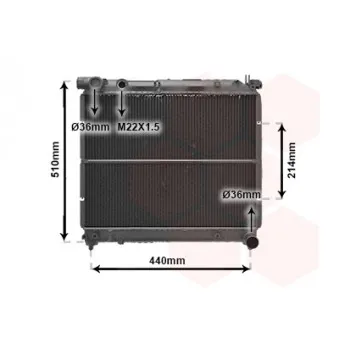 Radiateur, refroidissement du moteur VAN WEZEL 52002036
